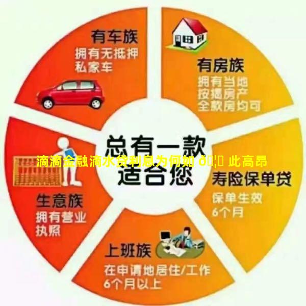 滴滴金融滴水贷利息为何如 🦄 此高昂